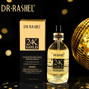 سرم پرایمر صورت طلا 24k درخشان کننده و ضدپیری دکتر راشل 100میل Dr.rashel