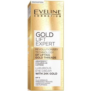کرم لیفتینگ دور چشم طلای اولاین Eveline Gold Lift Expert حجم 15 میلی لیتر